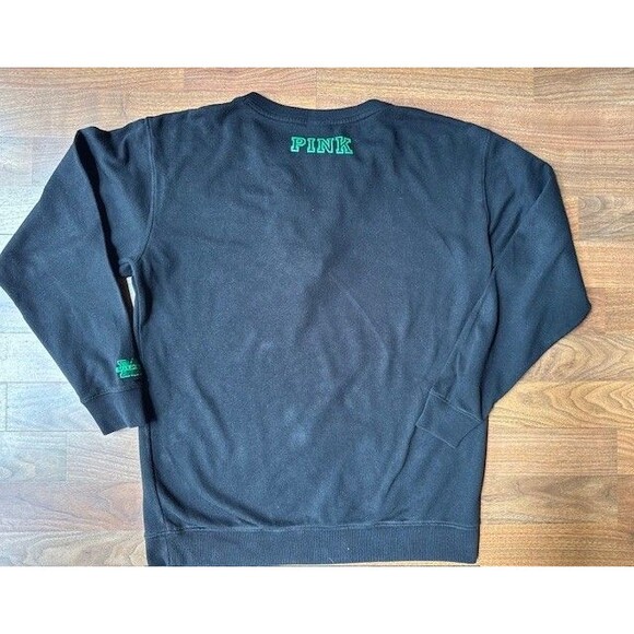 We Are Marshall‎ Victorias Secret Black Long Sleeve Lace Up V Neck Sweatshirt - Picture 6 of 6